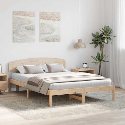 Sängyn runko päätyllä Ruskea 5FT King Size Täysi Mänty