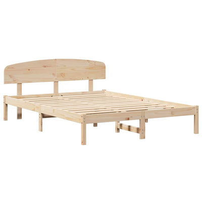 Sängyn runko päätyllä Ruskea 5FT King Size Täysi Mänty