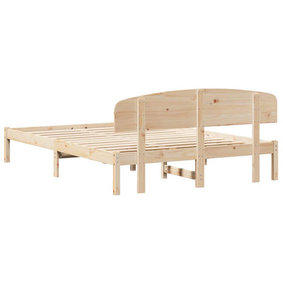 Sängyn runko päätyllä Ruskea 5FT King Size Täysi Mänty