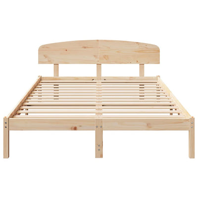 Sängyn runko päätyllä Ruskea 5FT King Size Täysi Mänty
