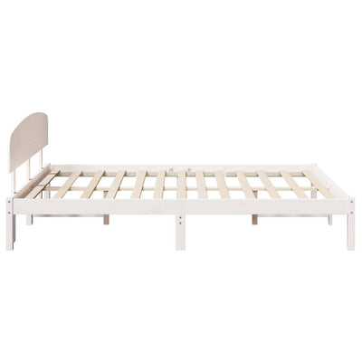 Valkoinen sängyn runko päätyllä Adelais 5FT King Size (mänty)