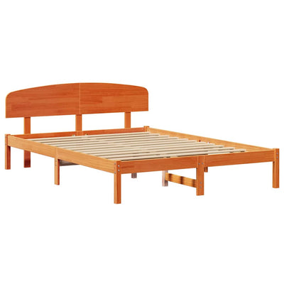Sängyn runko päätyllä Ruskea 5FT King Size Täysi Mänty