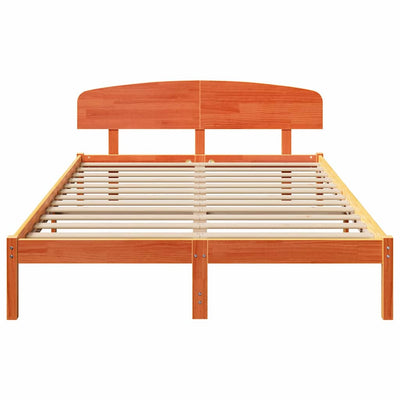 Sängyn runko päätyllä Ruskea 5FT King Size Täysi Mänty