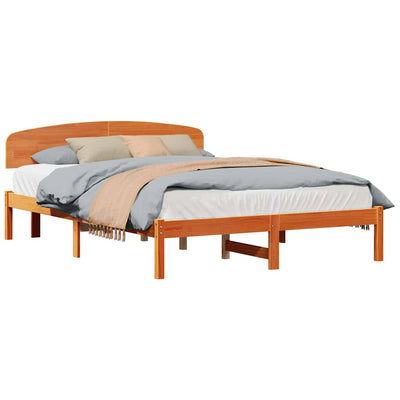 Sängyn runko päätyllä Ruskea 5FT King Size Täysi Mänty
