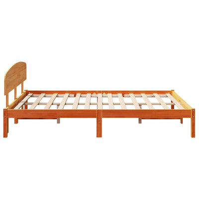 Sängyn runko päätyllä Ruskea 5FT King Size Täysi Mänty