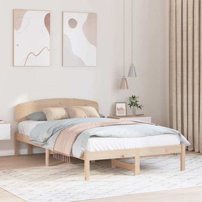 Sängyn runko päätyllä Ruskea 140 x 190 cm Täysi Mänty