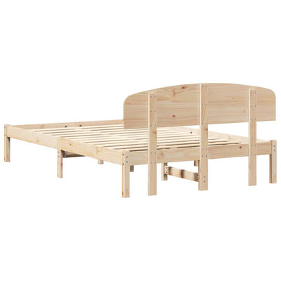 Sängyn runko päätyllä Ruskea 4FT Small Double Täysi Mänty