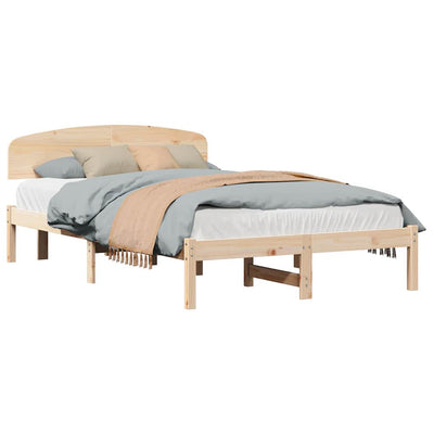 Sängyn runko päätyllä Ruskea 4FT Small Double Täysi Mänty