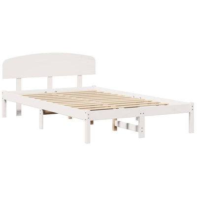 Sängyn runko päätyllä Valkoinen 4FT Small Double Täysi Mänty