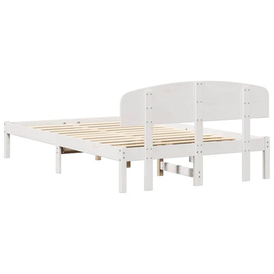 Sängyn runko päätyllä Valkoinen 4FT Small Double Täysi Mänty