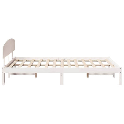 Sängyn runko päätyllä Valkoinen 4FT Small Double Täysi Mänty