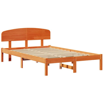 Sängyn runko päätyllä Ruskea 4FT Small Double Täysi Mänty