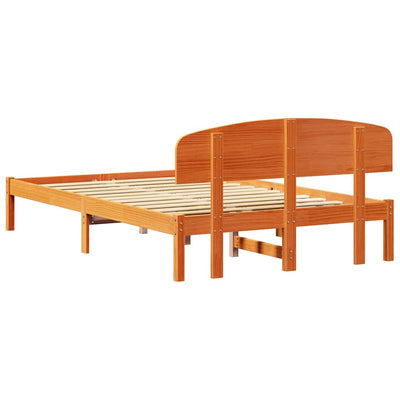 Sängyn runko päätyllä Ruskea 4FT Small Double Täysi Mänty