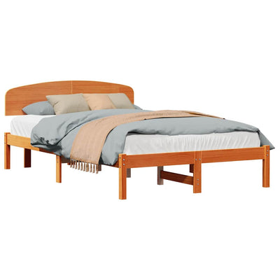 Sängyn runko päätyllä Ruskea 4FT Small Double Täysi Mänty