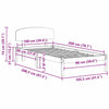 Ruskea sängyn runko päätyllä Vlademir 100x200cm (mänty)