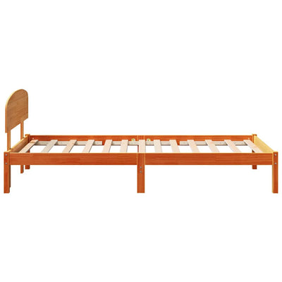 Sängyn runko päätyllä Ruskea 100 x 200 cm Täysi Mänty