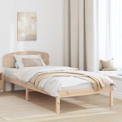 Sängyn runko päätyllä Ruskea 80 x 200 cm Täysi Mänty