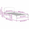 Ruskea sängyn runko päätyllä Mesto 80x200cm (mänty)