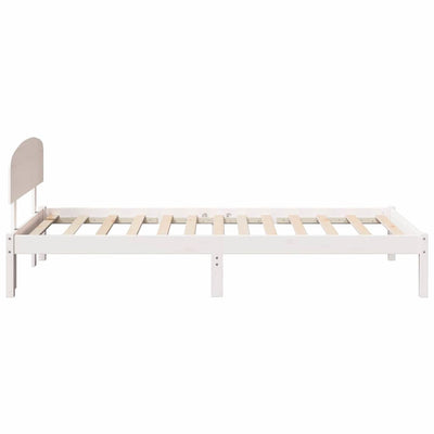 Sängyn runko päätyllä Valkoinen 80 x 200 cm Täysi Mänty