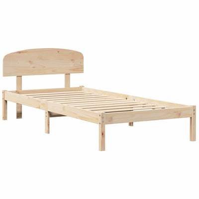 Sängyn runko päätyllä Ruskea 3FT Single Täysi Mänty
