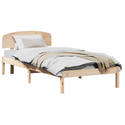 Sängyn runko päätyllä Ruskea 2FT6 Small Single Täysi Mänty