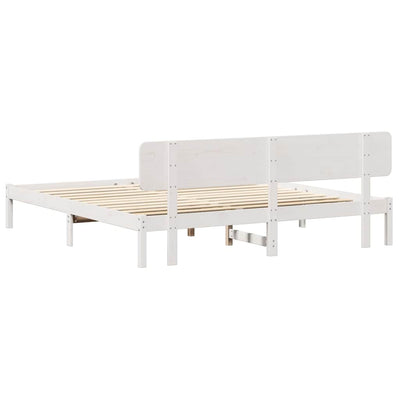 Sängyn runko päätyllä Valkoinen 6FT Super King Size