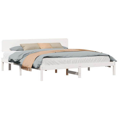 Sängyn runko päätyllä Valkoinen 6FT Super King Size