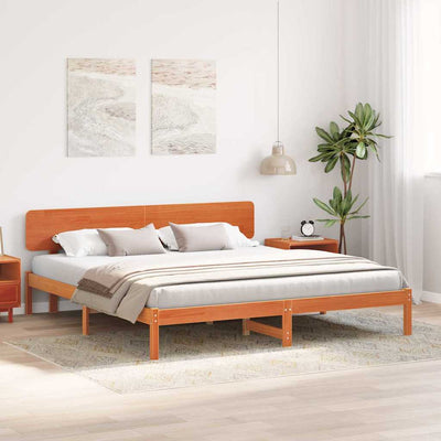 Sängyn runko päätyllä Vaha ruskea 6FT Super King Size