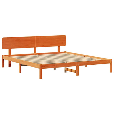 Sängyn runko päätyllä Vaha ruskea 6FT Super King Size