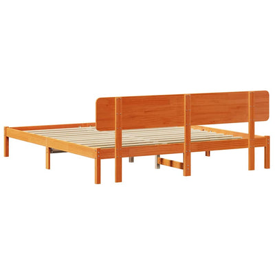 Sängyn runko päätyllä Vaha ruskea 6FT Super King Size