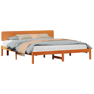 Sängyn runko päätyllä Vaha ruskea 6FT Super King Size