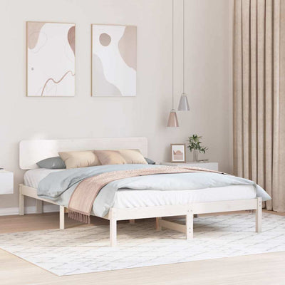 Sängyn runko päätyllä Valkoinen 5FT King Size