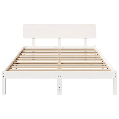 Sängyn runko päätyllä Valkoinen 5FT King Size