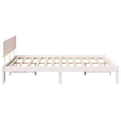 Sängyn runko päätyllä Valkoinen 5FT King Size