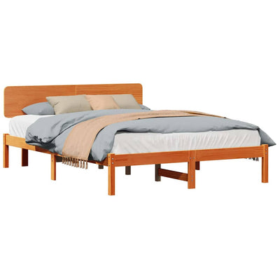 Sängyn runko päätyllä Vaha ruskea 5FT King Size
