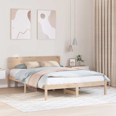 Sängyn runko päätyllä Luonnollinen 140 x 200 cm