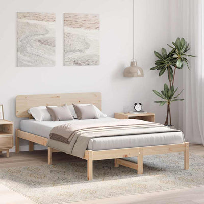 Sängyn runko päätyllä Luonnollinen 120 x 200 cm