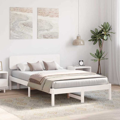 Sängyn runko päätyllä Valkoinen 120 x 200 cm