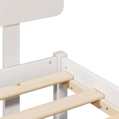 Valkoinen sängyn runko päätyllä Boghin 4FT6 (double)