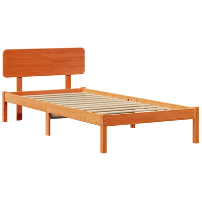 Sängyn runko päätyllä Vaha ruskea 3FT Single