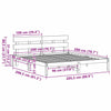 Ruskea sängyn runko päätyllä Gabri 200x200cm (mänty)