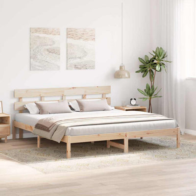 Sängyn runko päätyllä Ruskea 6FT Super King Size Täysi Mänty