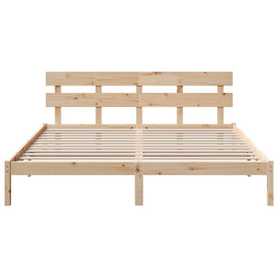 Sängyn runko päätyllä Ruskea 6FT Super King Size Täysi Mänty