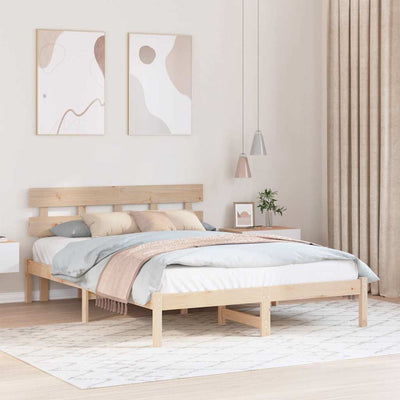Sängyn runko päätyllä Ruskea 5FT King Size Täysi Mänty