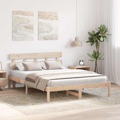 Sängyn runko päätyllä Ruskea 5FT King Size Täysi Mänty