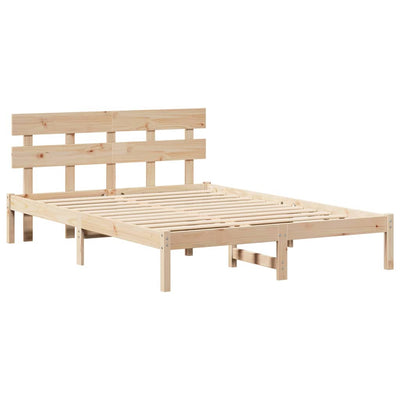 Ruskea sängyn runko päätyllä Management 5FT King Size (mänty)