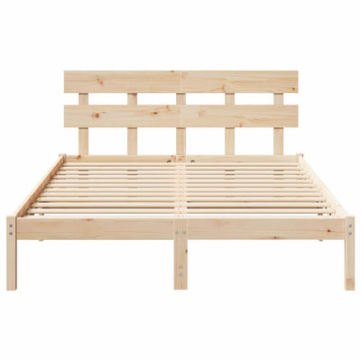 Sängyn runko päätyllä Ruskea 5FT King Size Täysi Mänty