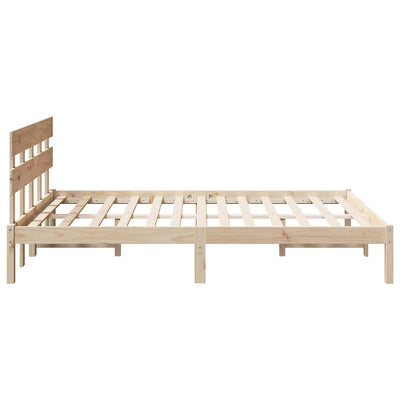 Ruskea sängyn runko päätyllä Management 5FT King Size (mänty)