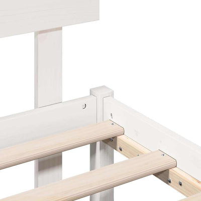 Valkoinen sängyn runko päätyllä Gertha 5FT King Size (mänty)