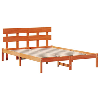 Sängyn runko päätyllä Ruskea 5FT King Size Täysi Mänty